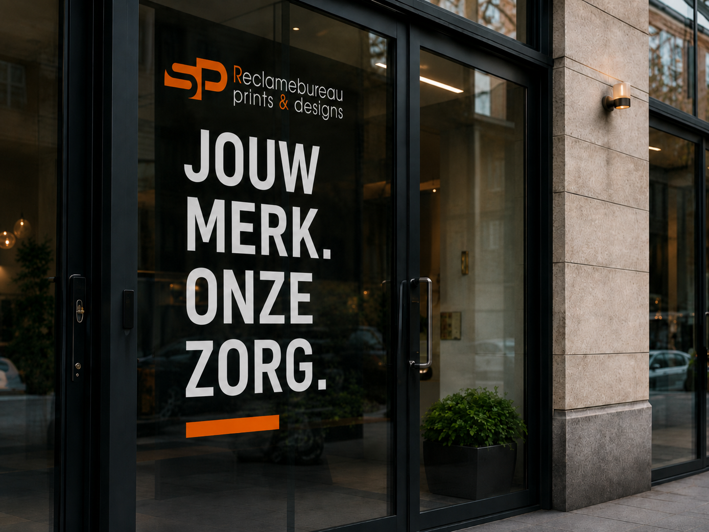 Voorbeeld van SP belettering