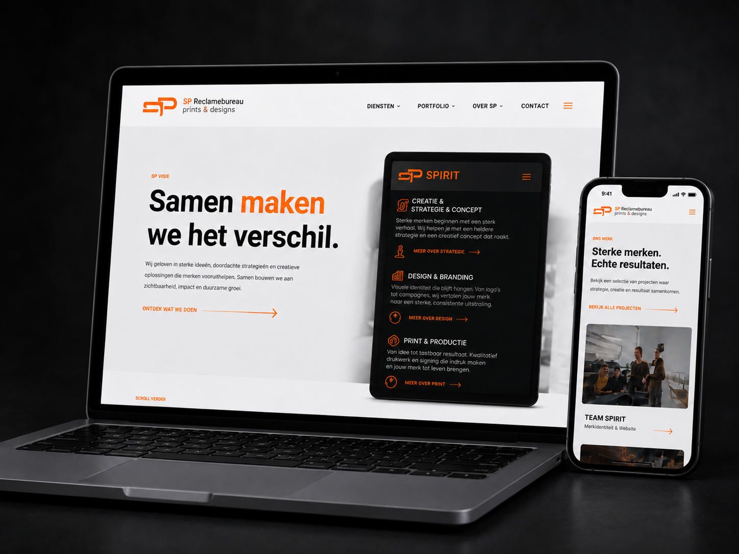 Voorbeeld van SP webdesign